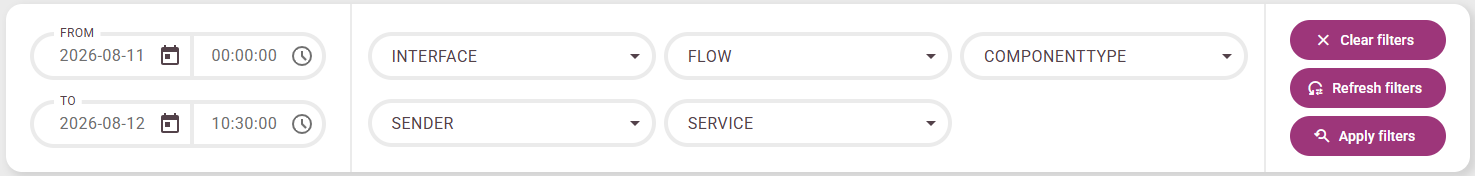 The filter panel