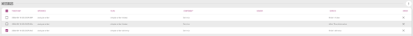 Selecting a message in a trace
