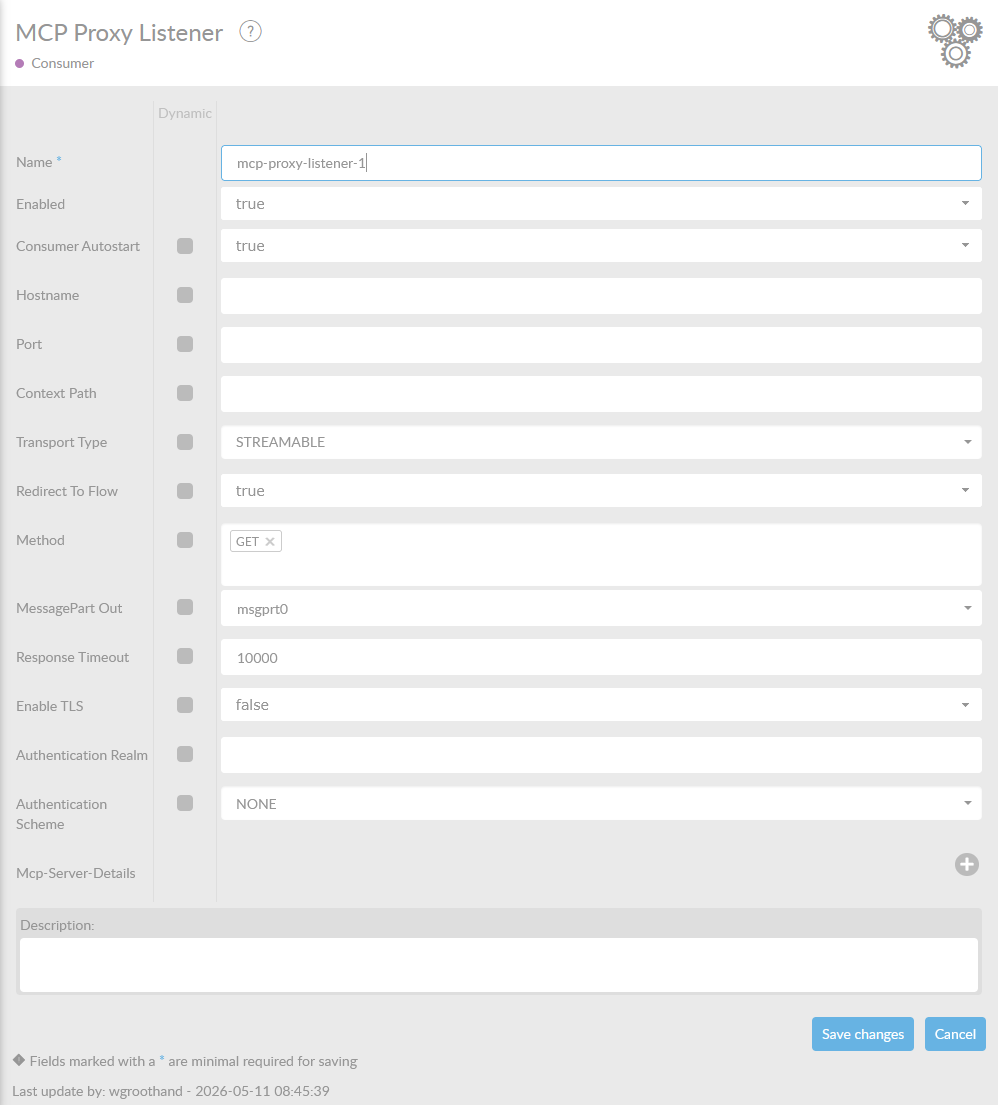 MCP proxy listener