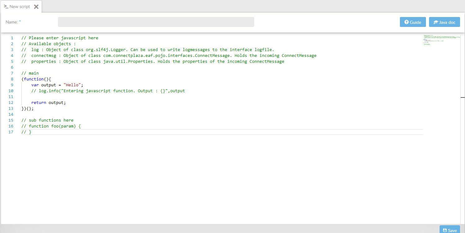 New script