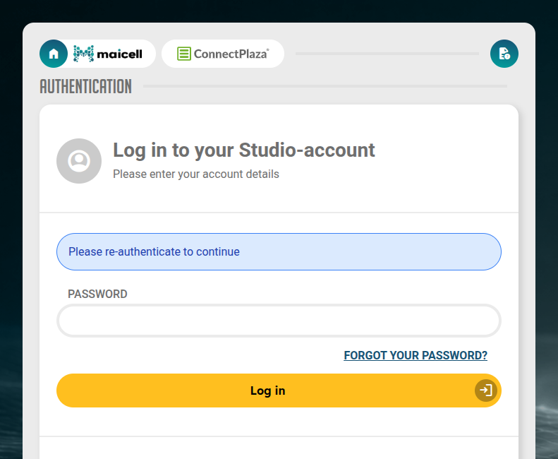 The window asking for your password